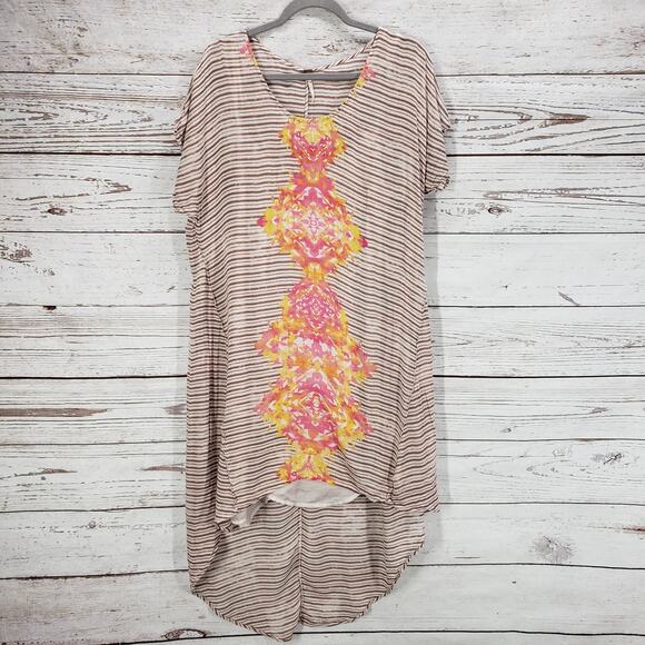 Free People Dresses & Skirts - Free People Sunrise Striped Hi-Low Hem Wool Blend Dress Size Medium